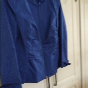 Lafaillette blue zipped jacket with frills in front